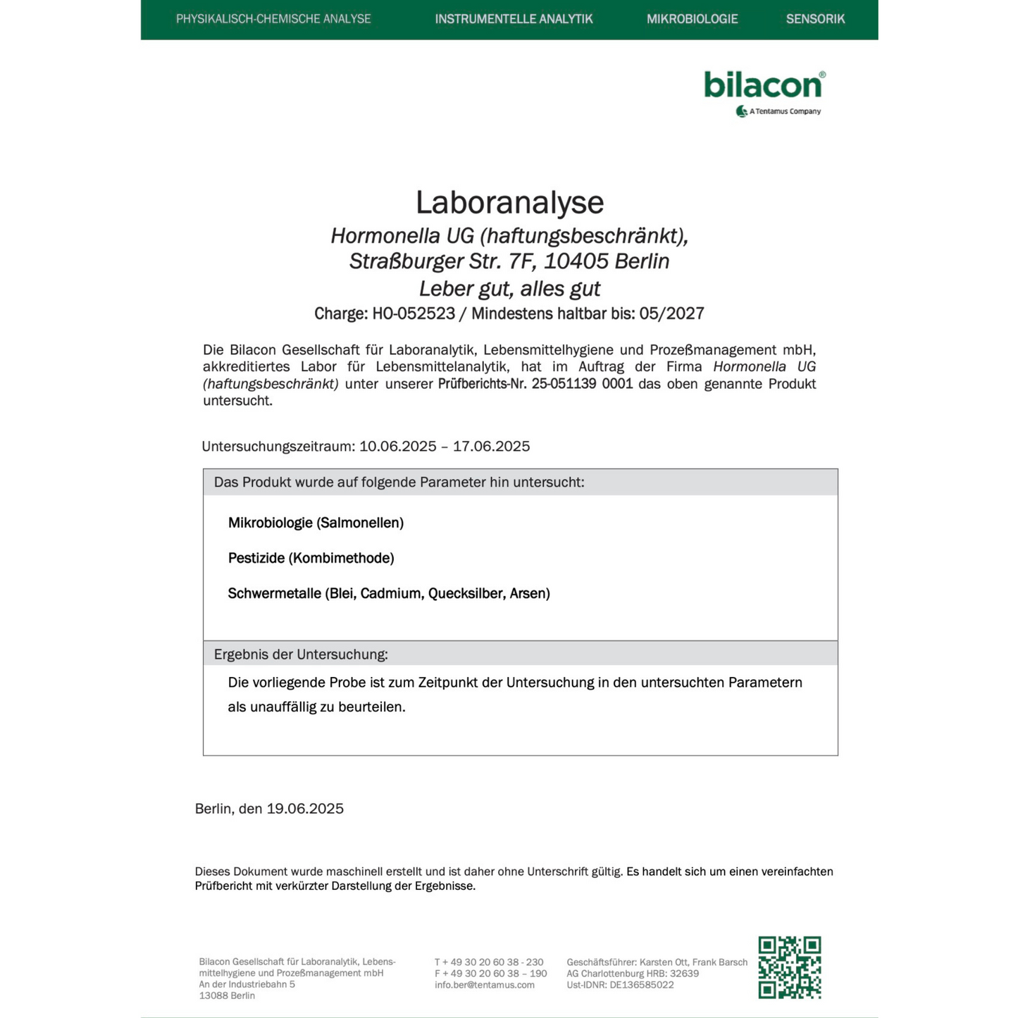 Balance & Leberkraft¹