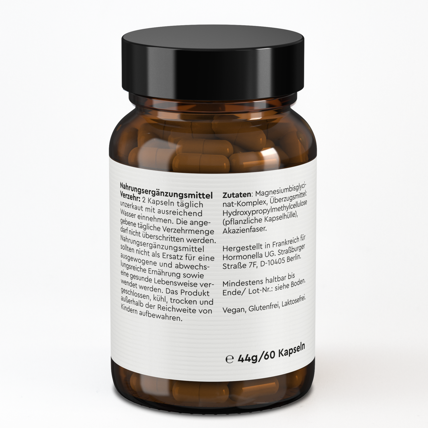 Magnesium Nahrungsergänzung mit reiner Wirkstoffformulierung, hergestellt in Deutschland und Frankreich, laborgeprüfte Qualität