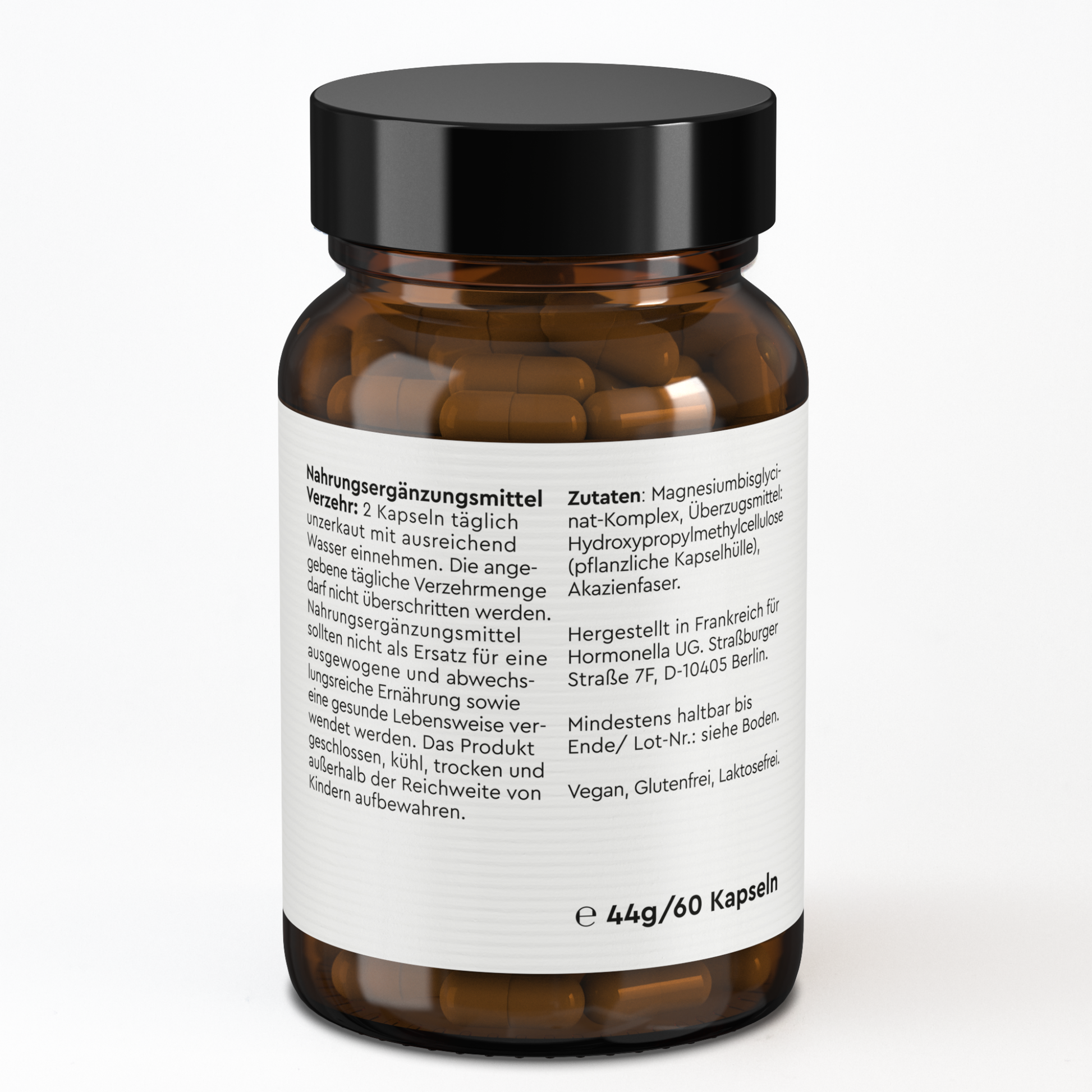 Magnesium Nahrungsergänzung mit reiner Wirkstoffformulierung, hergestellt in Deutschland und Frankreich, laborgeprüfte Qualität